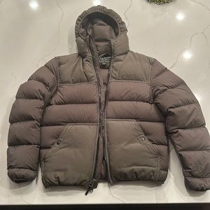 Mens Filson Goose Down Olive Otter Green Puffer Jacket Coat Parka Size Small EUC